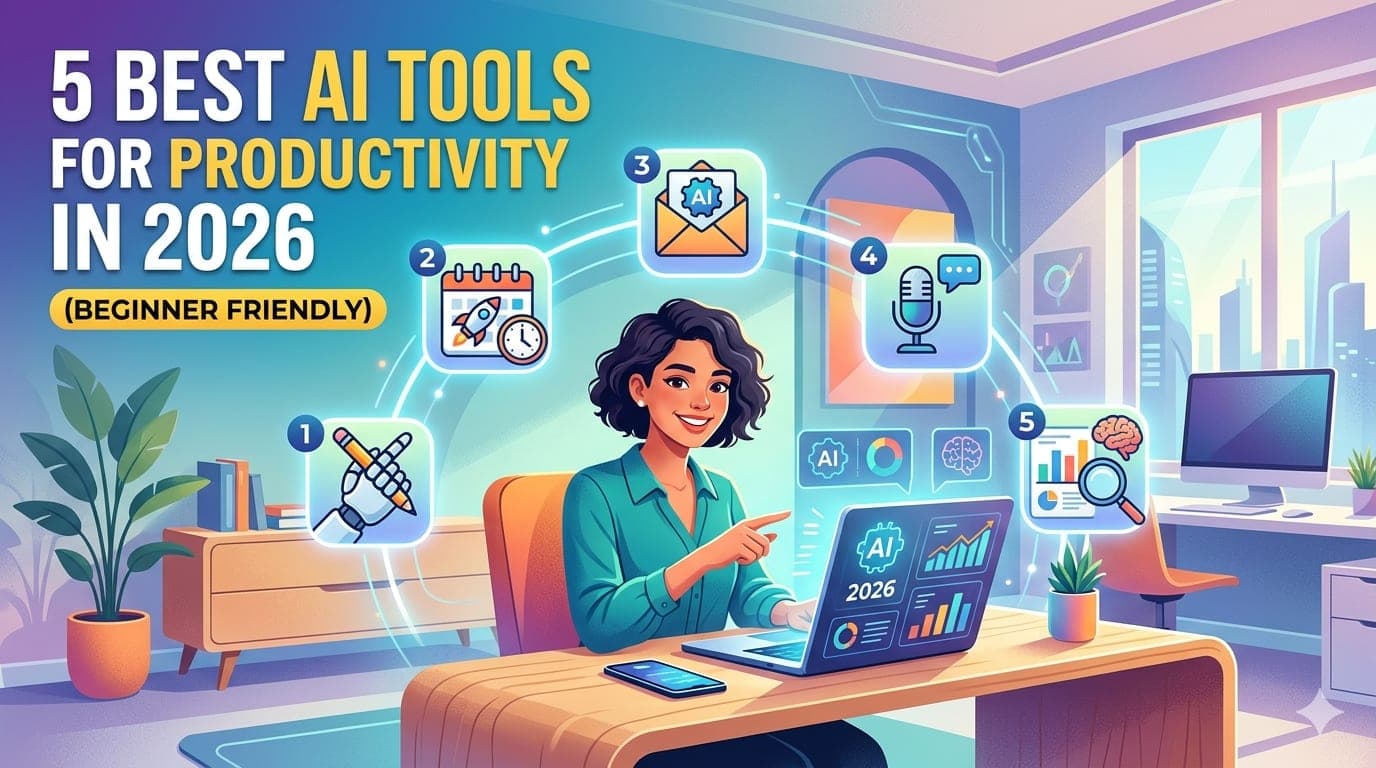 5 Best AI Tools for Productivity in 2026 (Beginner Friendly)